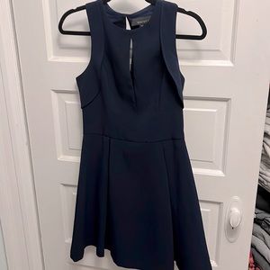 NWOT Navy keyhole dress, size medium